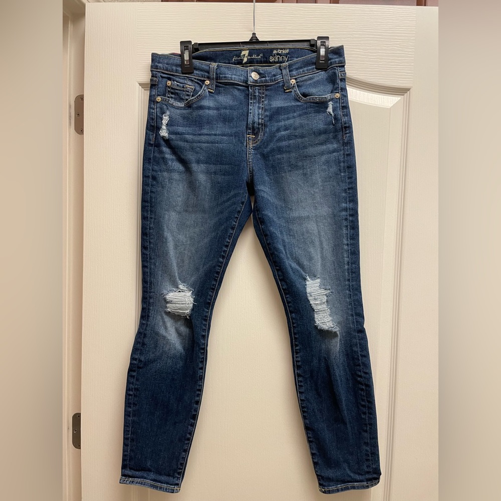 7 for all mankind skinny ankle jeans